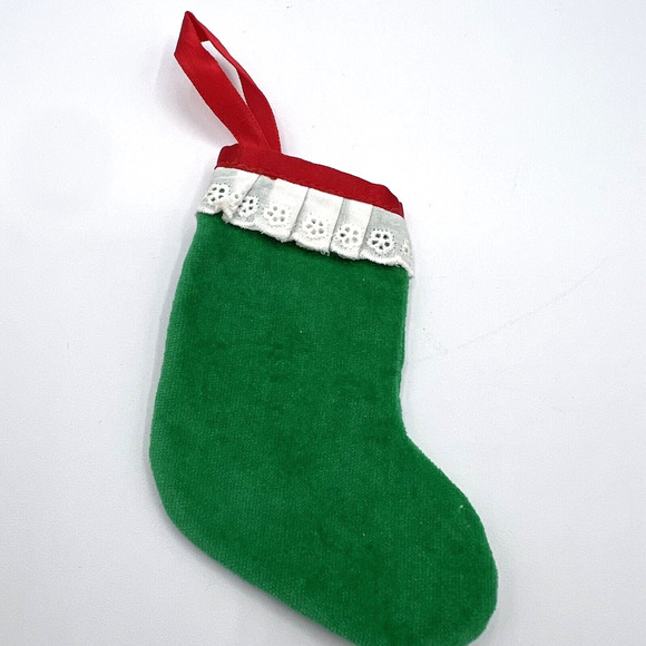 Dakin 1986 Mini Embroidered Christmas Stocking, Santa Claus, Merry Christmas EUC - Picture 5 of 7